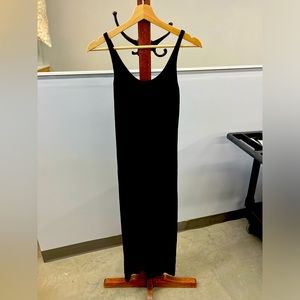 Babaton group maxi dress black cotton stretch. M like new